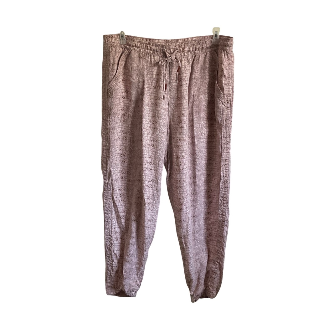 Anthropologie Orana Printed Pink Joggers - Size 1X Casual Athleisure